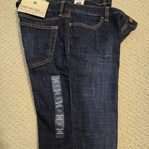 GAP Women's Dark Blue Long And Lean Flare Leg Jeans, NWT Size 6M